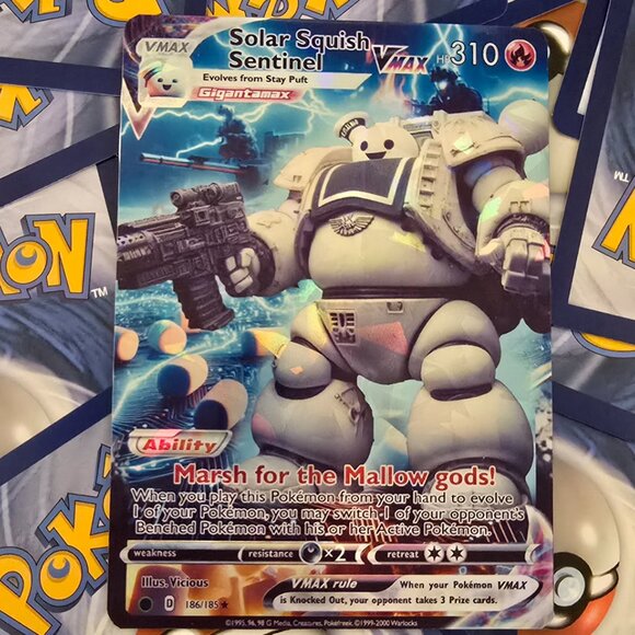 Ghostbusters - Solar Squish Sentinel pokemon card - Stay Puft Marshmallow Man - Picture 5 of 9